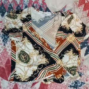 Tie eye candy t shirt, chinese print size small